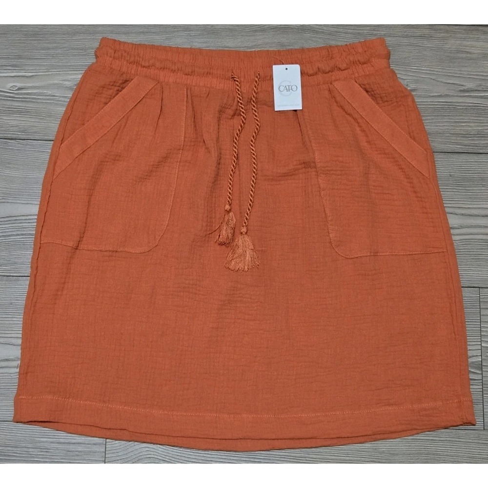 Cato Sportswear Plus Sz 14/16W Orange Skirt Golf Tennis New NWT